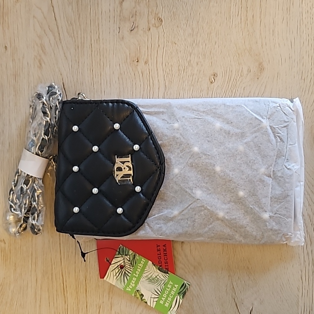 Badgley Mischka Quilted Faux Leather & Faux Pearl Phone Case